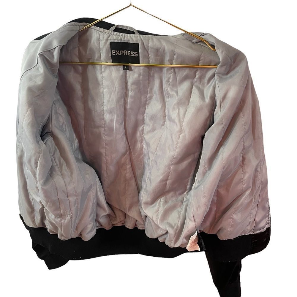 Express Satin Vintage 90's Bomber Jacket Size S/P - Picture 6 of 6
